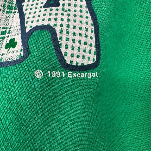 Vintage Sweatshirt St Patricks Day Irish Grandma Hanes XL Green 1990s Pull Over - Picture 5 of 7